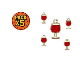 Dije Esmaltado Copa  VINO